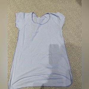 lake pajamas blue stripe nightgown